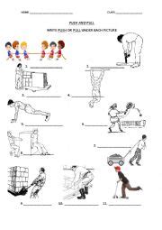 English worksheets: PUSH AND PULL