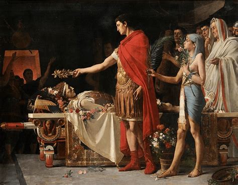 Augustus At The Tomb Of Alexander The Great Painted By Lionel Royer