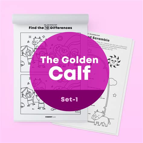The Golden Calf Activity Worksheets Bible Lesson For Kids Hisberry