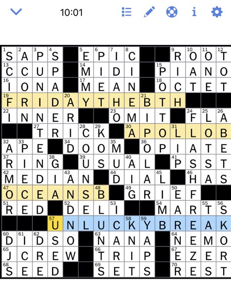 The New York Times Crossword Puzzle Solved Thursdays New York Times