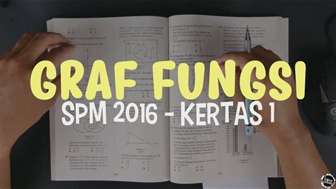 Jangan lupa untuk 'subscribe' dan 'like' laman cikgu eva. SPM 2016 Kertas 1 - Graf Fungsi - YouTube
