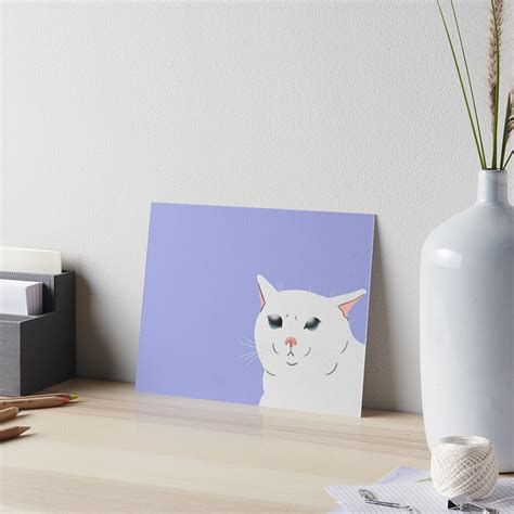 Sad Cat Meme Art Board Print For Sale By Stormtheninja Redbubble