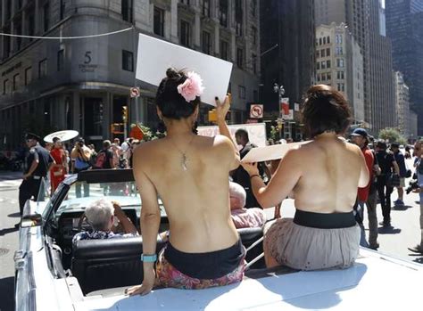 Women Bare Breasts For Equality In New York City Daytondailynews Com