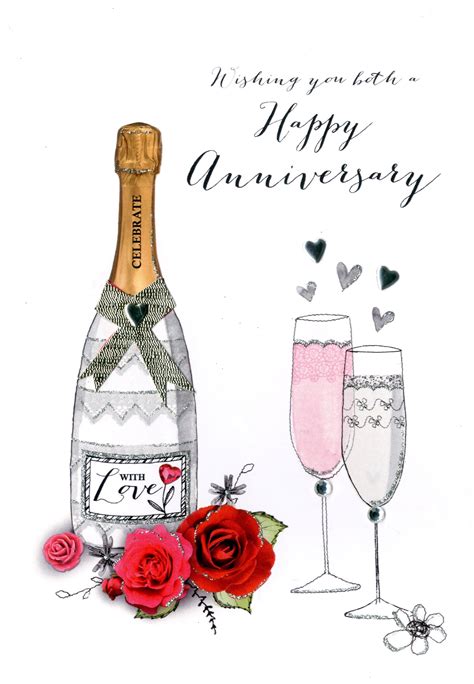 Wishing You Both Happy Anniversary Greeting Card Cards Happy