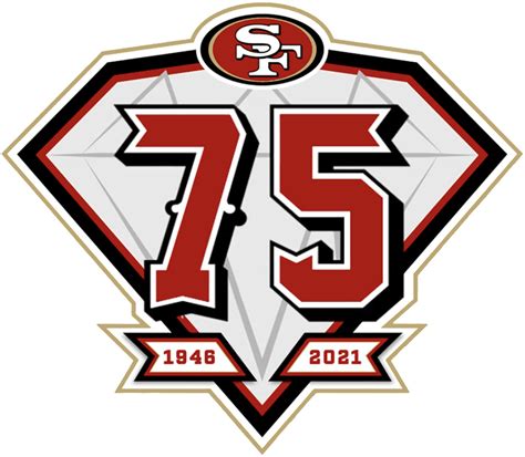San Francisco 49ers Logo Anniversary Logo National Football League