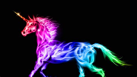 3840x2160 Resolution Colorful Neon Unicorn Horse 4k Wallpaper