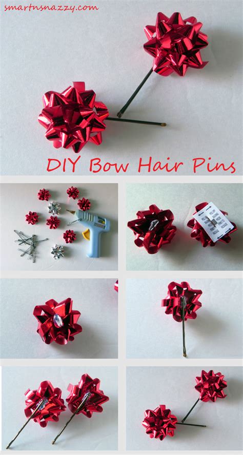 Bunny and bird hair pins from sortra. Smart n Snazzy: 12 DIYs of Christmas ~ Day 1 ~ DIY Bow Hair Pins