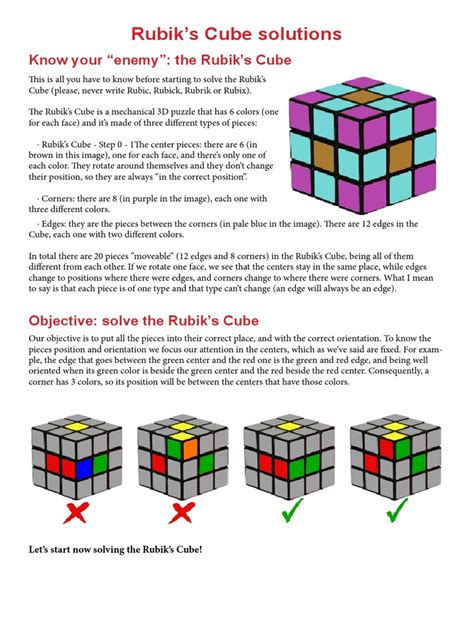 Rubiks Cube Solutions Pdfpdf Mathematics