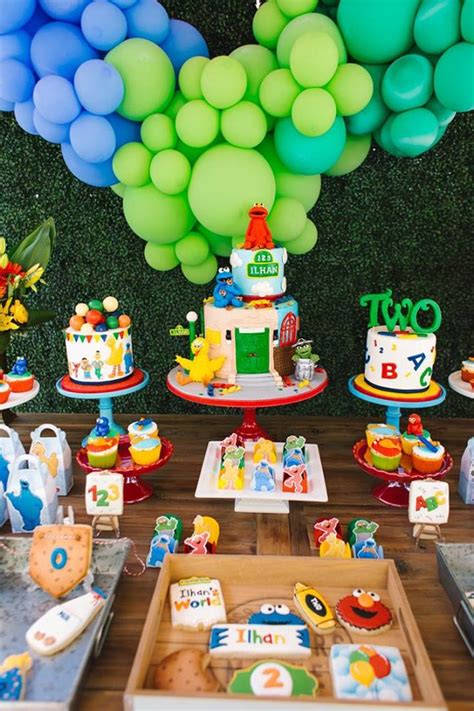 Party supplies by theme : Colorful Sesame Street Themed Birthday Party - Pretty My Party