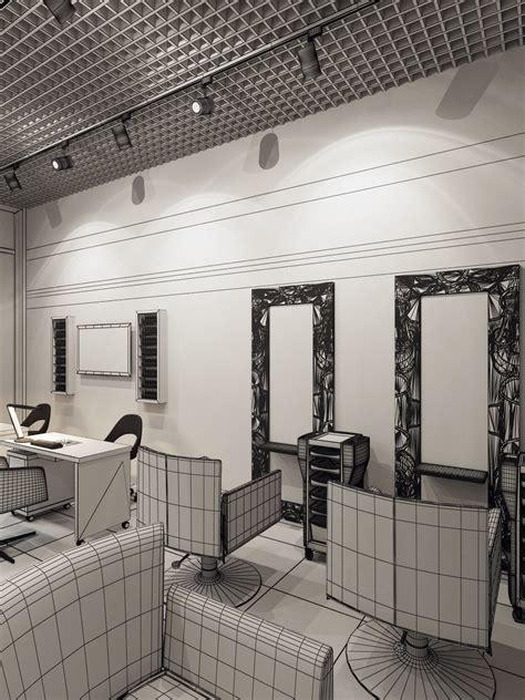 Hair And Beauty Salon Interior 3 3d Model Cgtrader