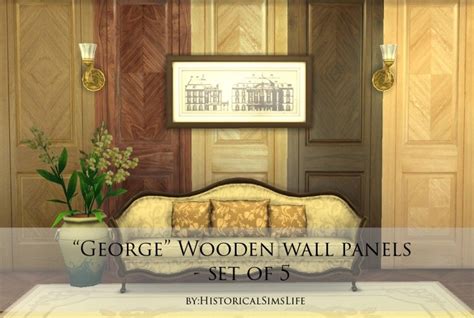 History Lovers Sims Blog Ts4 George Wood Panel Set Wood Panel