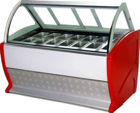 Energy Saving Ice Cream Commercial Refrigerator Freezer Showcase