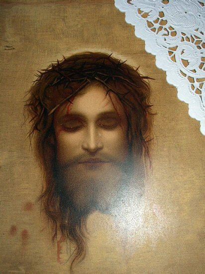 Strikingly Beautiful Lithograph Jesus Christcrown Of Thorns
