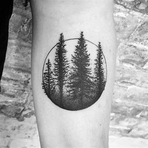 Tattoo Trends Circle With Tree Forest Mens Simple Inner