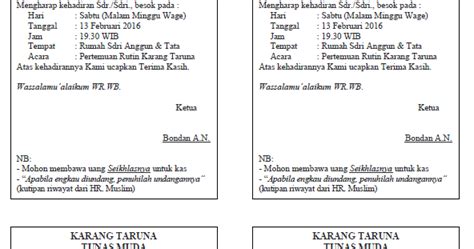29 september 2013 jam : Contoh Undangan Pertemuan Rutin Karang Taruna ~ Karang ...