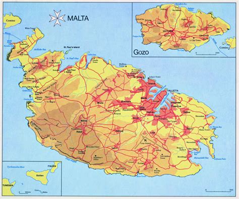 Malta is an island country forming an archipelago in the middle of the mediterranean sea. Large detailed elevation map of Malta | Vidiani.com | Maps ...