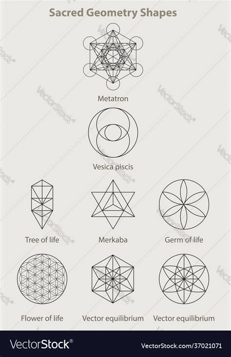 Sacred Geometry Shapes Royalty Free Vector Image