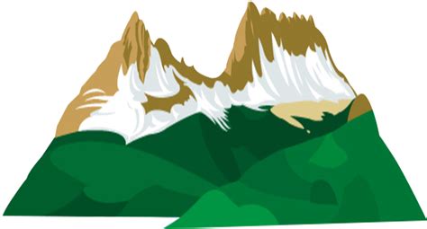 Download Green Mountains Clip Art Cartoon Mountain Range Png Png