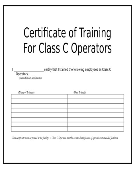 2020 Training Certificate Fillable Printable Pdf
