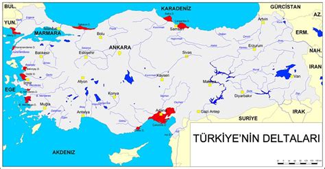 Türkiyenin Deltaları Haritası Türkiyedeki Delta Ovalar CeReZFoRuM