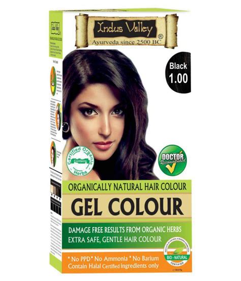 Buy Indus Valley Bio Organic Natural Gel Black Hair Color One Touch Pack G Online