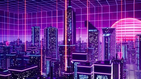 Neon City Virtual Set Soflo Studio