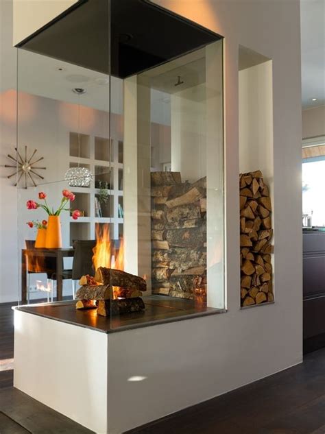 16 Unique Modern Fireplace Design Ideas