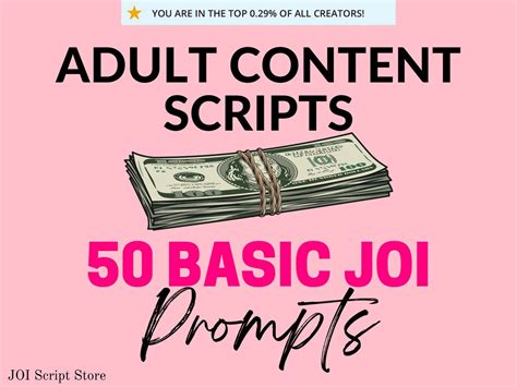 50 Basic Joi Prompts Joi Script Only Fans Help Fansly Etsy