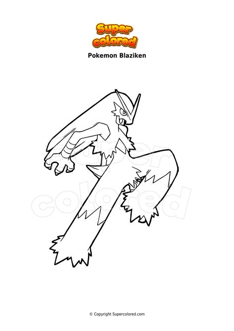 Coloring Page Pokemon Blaziken