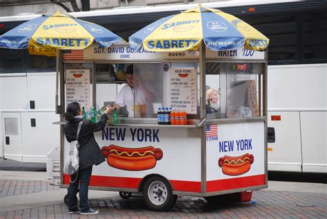 Nyc ♥ Nyc Street Photography New York Hotdog Cart Vendor Go To New