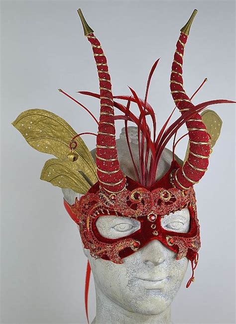 Red Mardi Gras Maskmasquerade Mask Mask For Costume Party Etsy