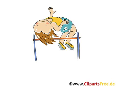 Hochsprung Bild, Sport Cliparts, Comic, Cartoon, Image gratis