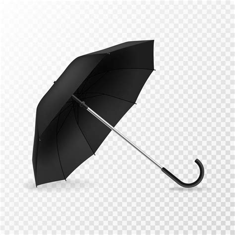 Download Realistic open umbrella. Side view blank object template ...