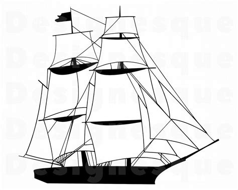 Clipper Ship Drawing Free Download On Clipartmag
