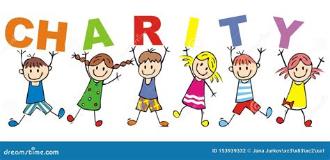 Charity Helping Children Vector Illustration Stock Vector