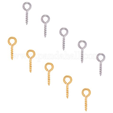 Shop Unicraftale 2 Colors About 200pcs Stainless Steel Screw Eye Pin