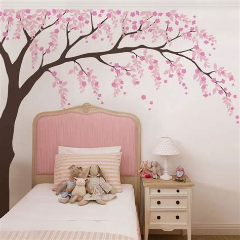 Baby Girls Room Wall Decal Cherry Blossom Tree Art Decor Vinyl Stickers