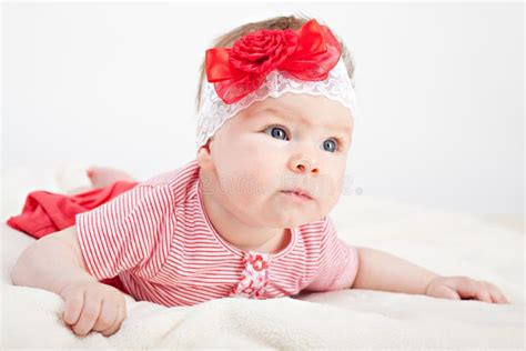 Little Baby Girl Stock Photo Image Of Baby Smile Looking 25640270