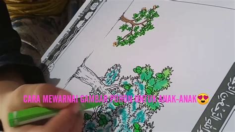 Cara Mewarnai Gambar Pohon Untuk Anak-Anak😍 - YouTube