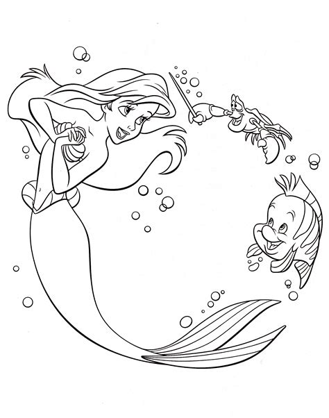 Whether you're searching for mickey mouse, minnie mouse, a favorite disney princess, or frozen or toy story or cars, this is the spot! Walt Disney Coloring Pages - Princess Ariel, Sebastian ...