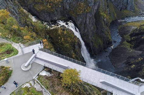 Opening Vøringsfossen Waterfall Step Bridge By Carl Viggo Hølmebakk