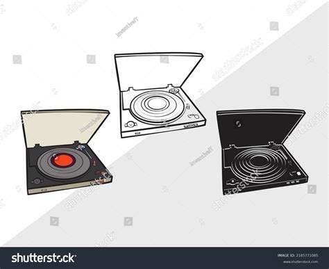 Phonograph Clipart Svg Printable Vector Illustration Stock Vector