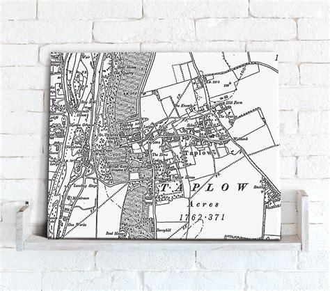Map Canvas Custom Vintage Ordnance Survey Map Victorian Street Map