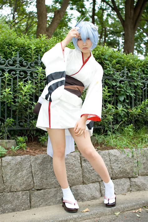 Ayanami Rei Iori Neon Genesis Evangelion Highres Blue Hair Cosplay Fox Mask Japanese