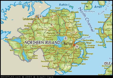 Road map of ireland this map shows motorways and major roads throughout the island of ireland. Physical map of Northern Ireland map, road map northern ...