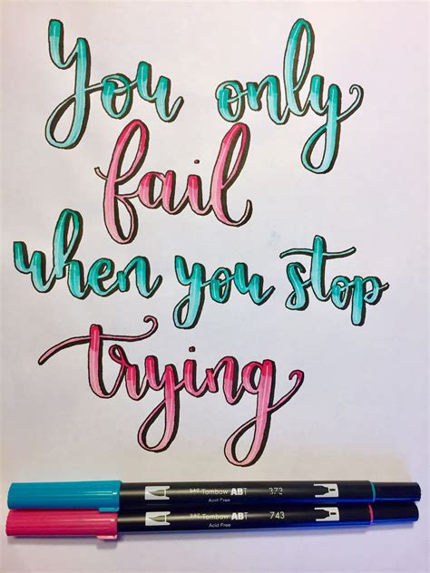 Brush Lettering Quotes ShortQuotes Cc