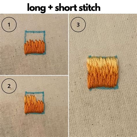 Quick And Easy Long And Short Stitch Tutorial Long And Short Stitch