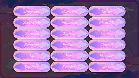 Dreamscape Cute Themed Animated Stream Overlay Package Hexeum