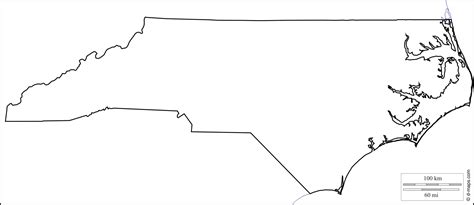 North Carolina State Map Outline North Carolina Free Map Free
