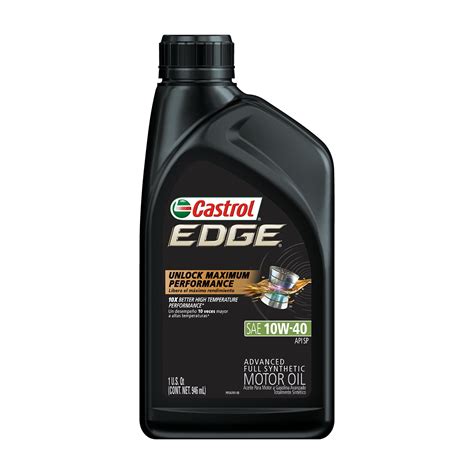 Castrol Edge 10w 40 Advanced Full Synthetic Motor Oil 1 Quart